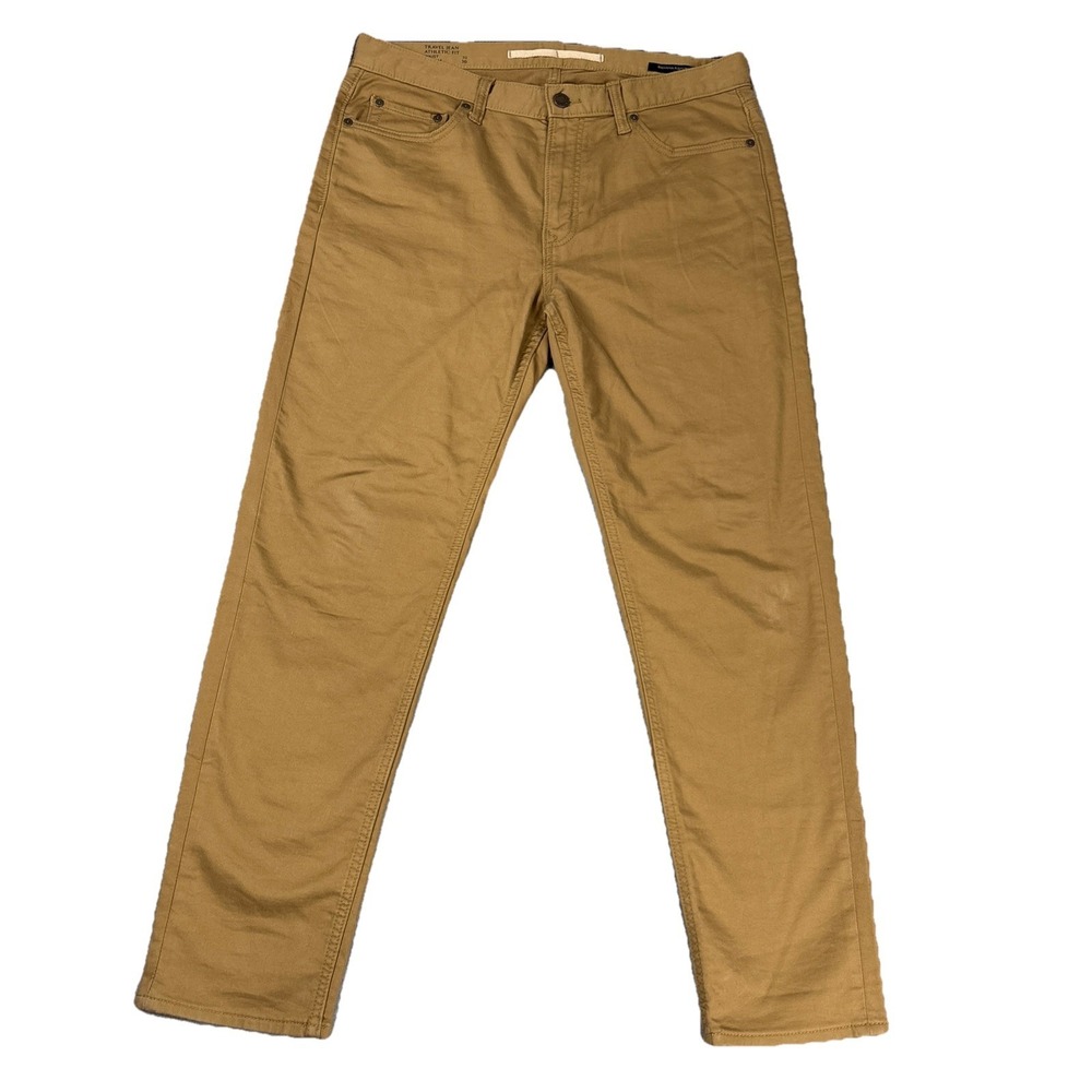 Banana Republic Travel Jean Pants Mens Size 32 x 30 Athletic Fit Stretch Tan